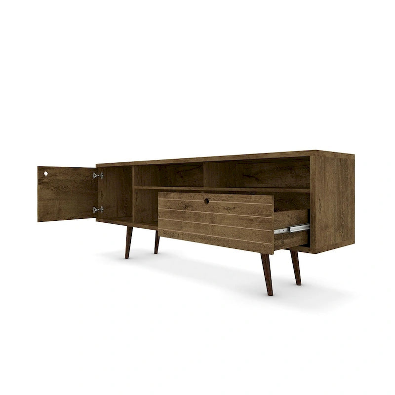 Console de meuble multimédia Manhattan Comfort Liberty 70,86 po de style moderne du milieu du siècle-32