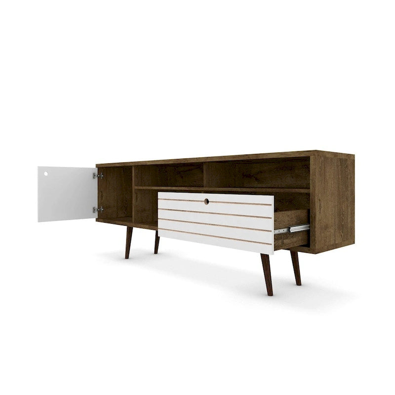 Console de meuble multimédia Manhattan Comfort Liberty 70,86 po de style moderne du milieu du siècle-14