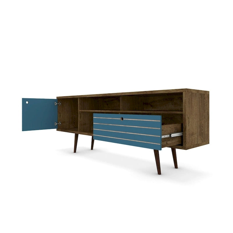 Console de meuble multimédia Manhattan Comfort Liberty 70,86 po de style moderne du milieu du siècle-16