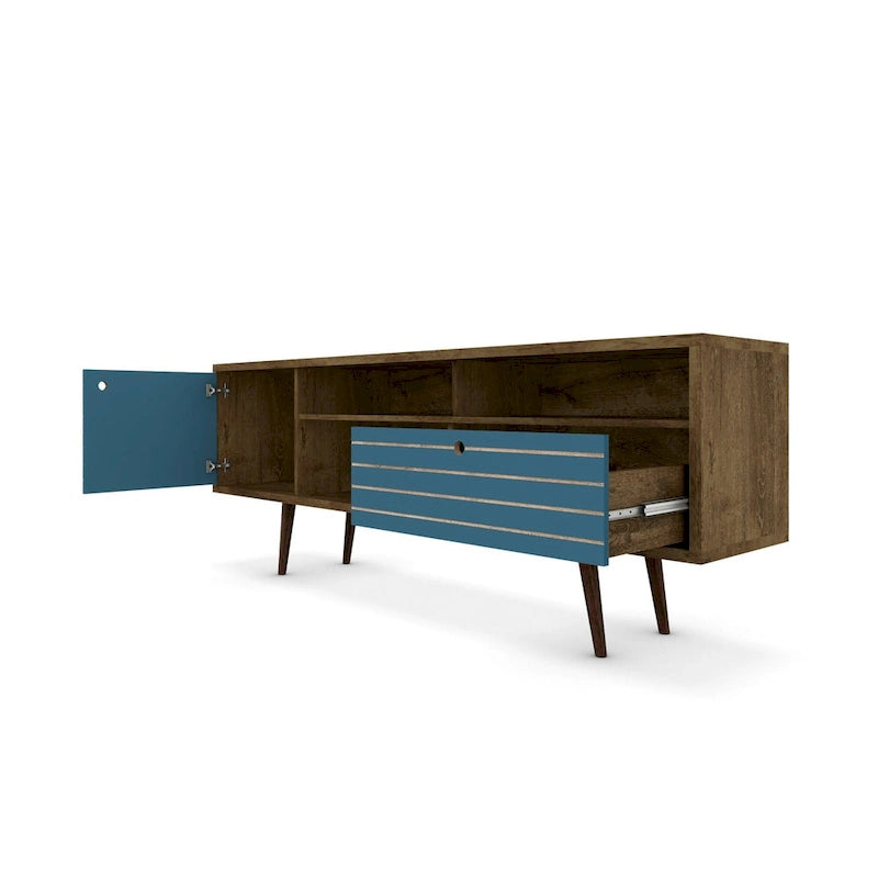 Console de meuble multimédia Manhattan Comfort Liberty 70,86 po de style moderne du milieu du siècle-21