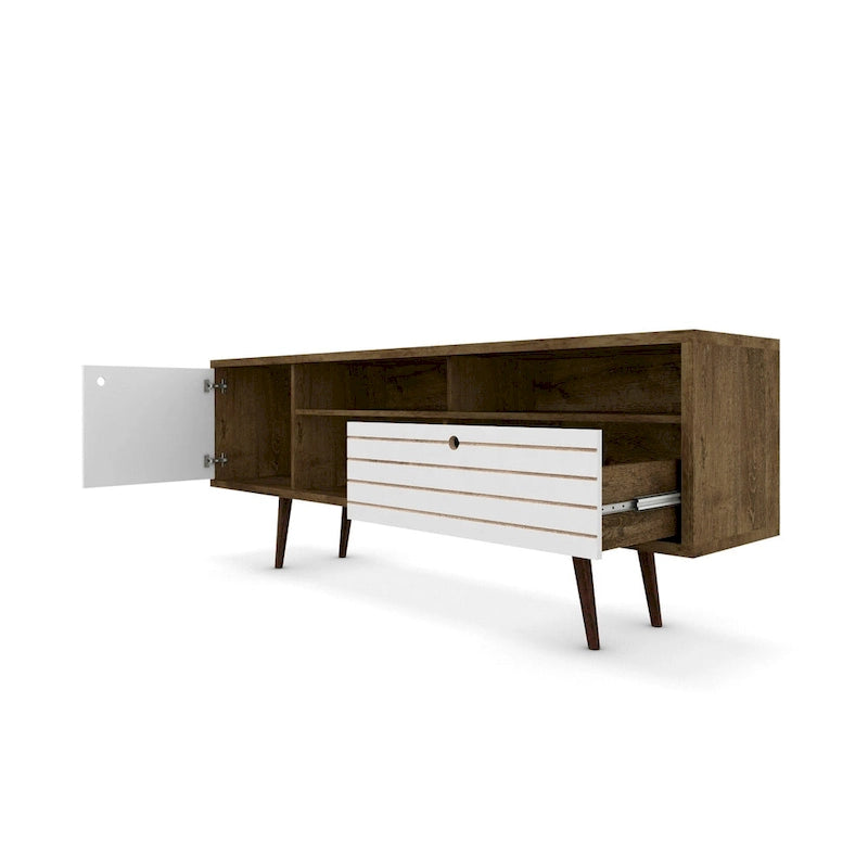 Console de meuble multimédia Manhattan Comfort Liberty 70,86 po de style moderne du milieu du siècle-22