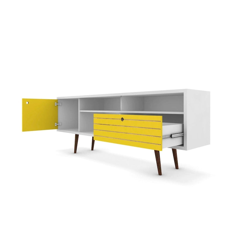 Console de meuble multimédia Manhattan Comfort Liberty 70,86 po de style moderne du milieu du siècle-24