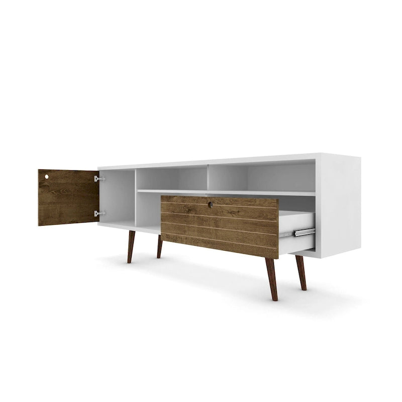 Console de meuble multimédia Manhattan Comfort Liberty 70,86 po de style moderne du milieu du siècle-26