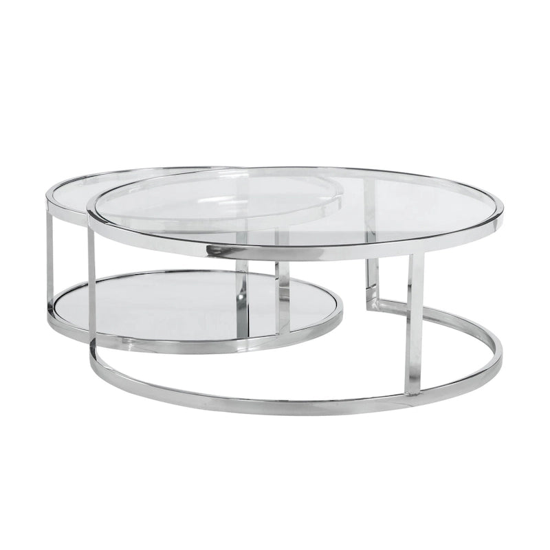 Ensemble de tables basses gigognes rondes Somette 2 en 1 - Table basse - Table basse-6