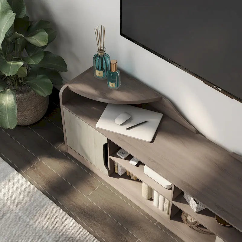 Meuble TV de rangement multifonctionnel rustique Fetz de 72 pouces par Furniture of America-4