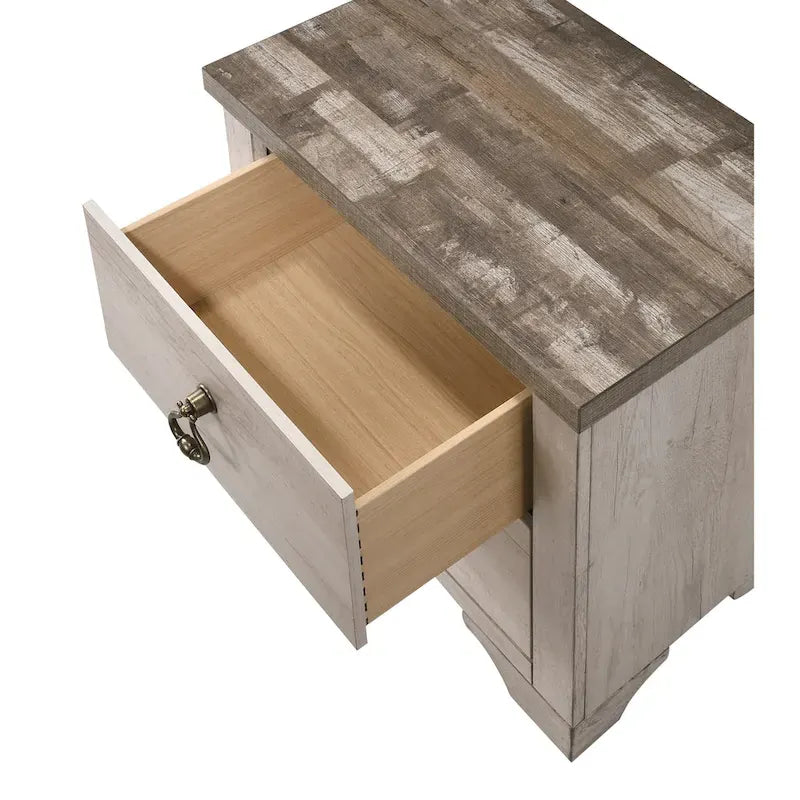 Ensemble de chambre à coucher rustique Anallese 5 pièces en bois flotté-5