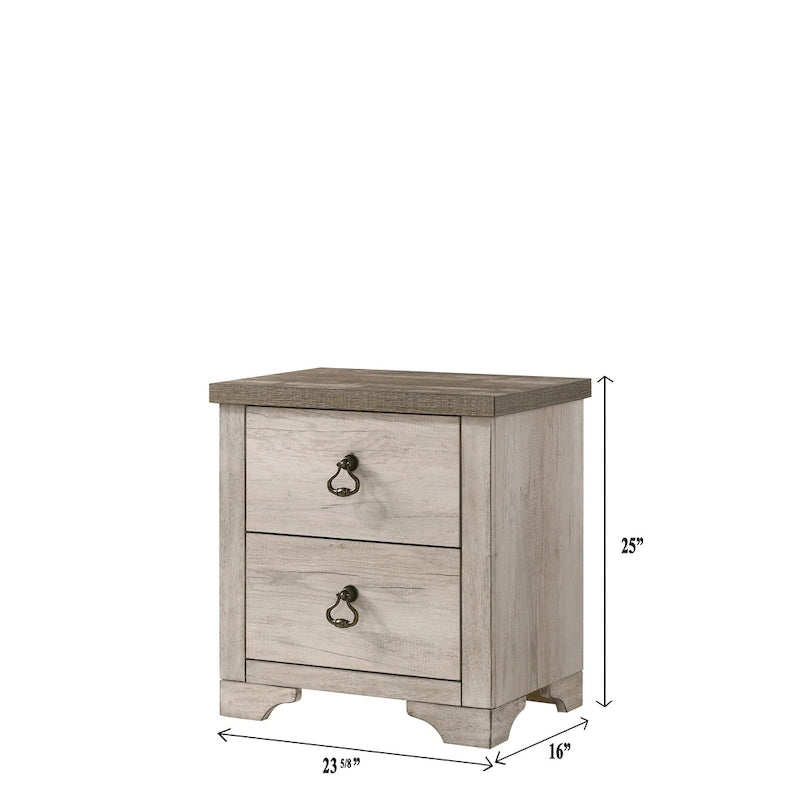 Ensemble de chambre à coucher rustique Anallese 5 pièces en bois flotté-6