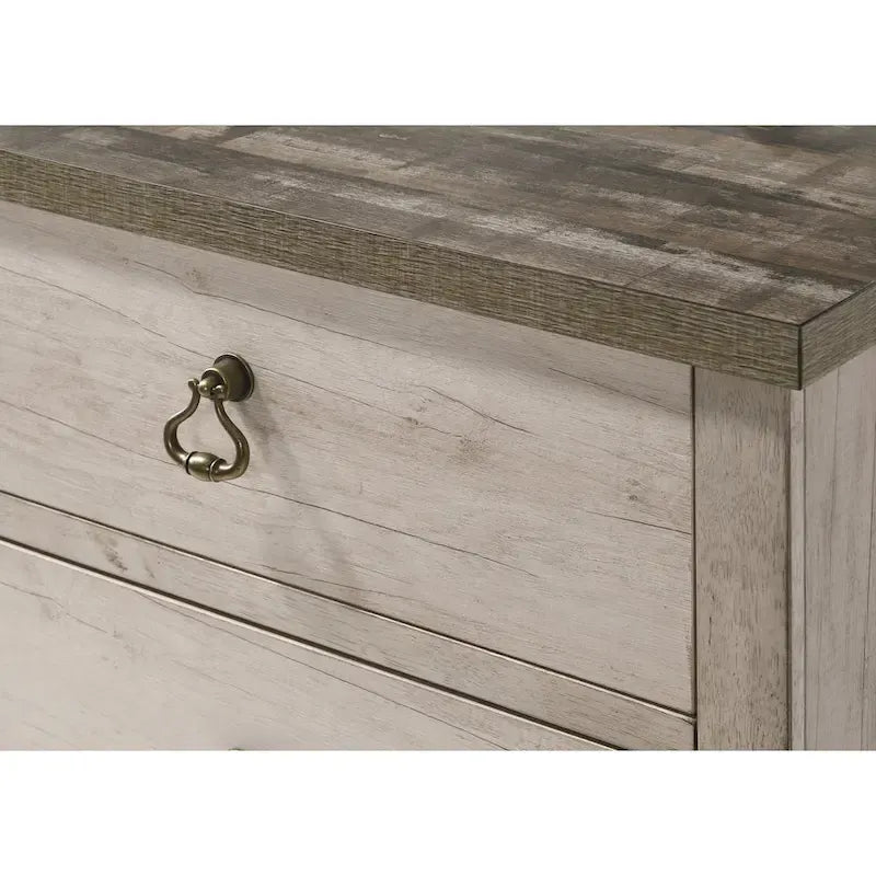 Ensemble de chambre à coucher rustique Anallese 5 pièces en bois flotté-11