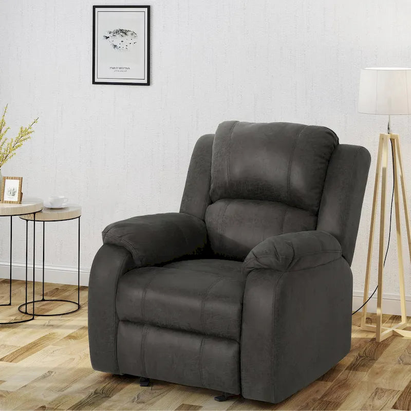 Fauteuil inclinable à bascule en tissu Mozelle Classic de Christopher Knight Home-9