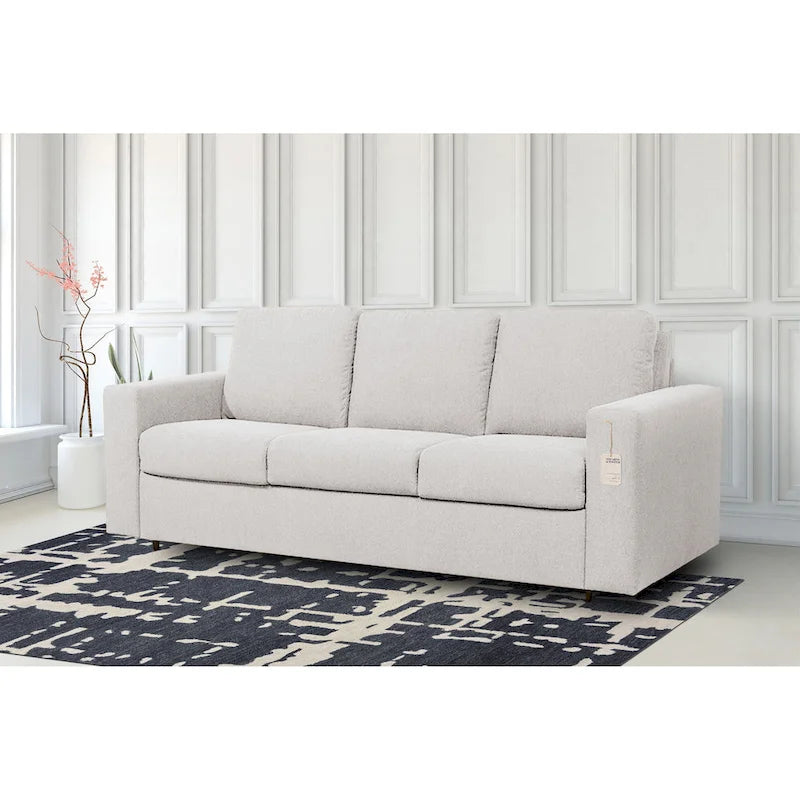 Stearns & Foster Paolo 82 in. Queen Sleeper Sofa with 5in Memory Foam Mattress