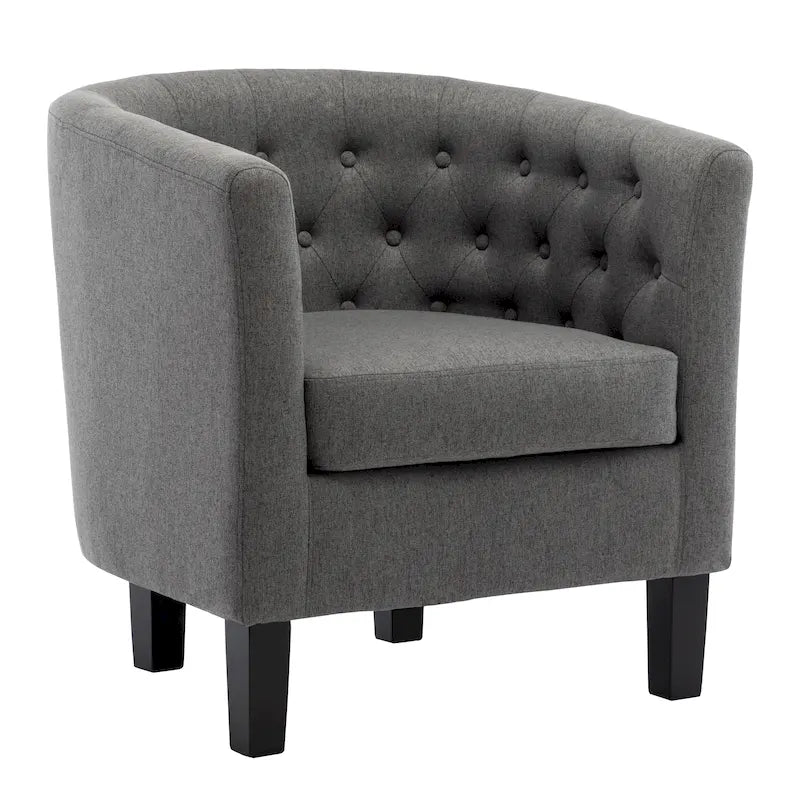 Fauteuil club Corvus Oxonia capitonné en tissu-32