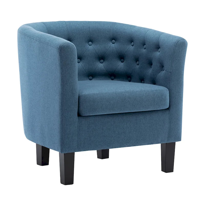 Fauteuil club Corvus Oxonia capitonné en tissu-33