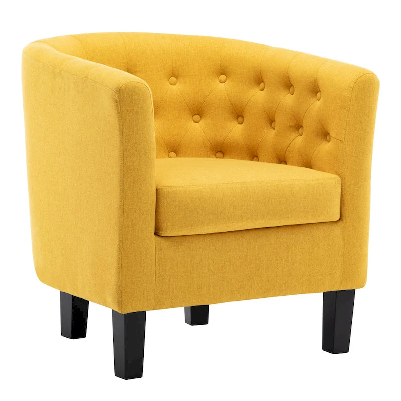 Fauteuil club Corvus Oxonia capitonné en tissu-6