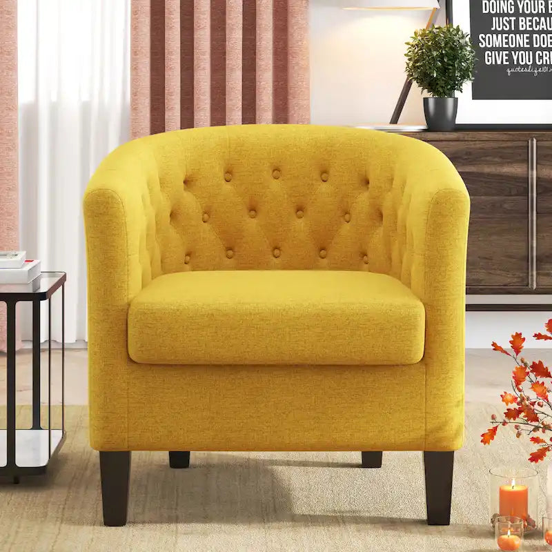 Fauteuil club Corvus Oxonia capitonné en tissu-7