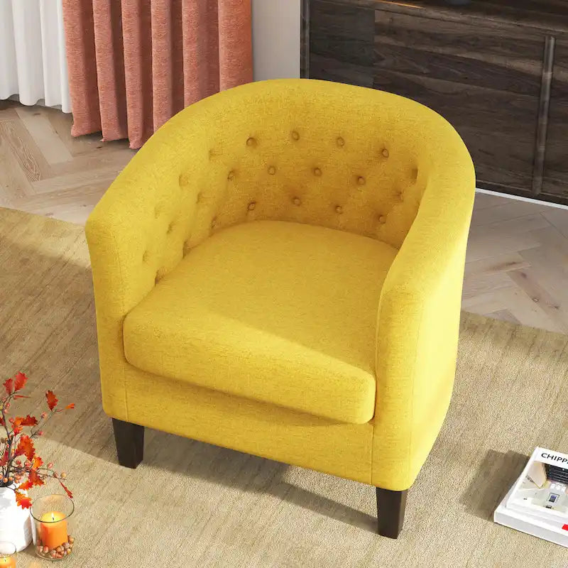 Fauteuil club Corvus Oxonia capitonné en tissu-8