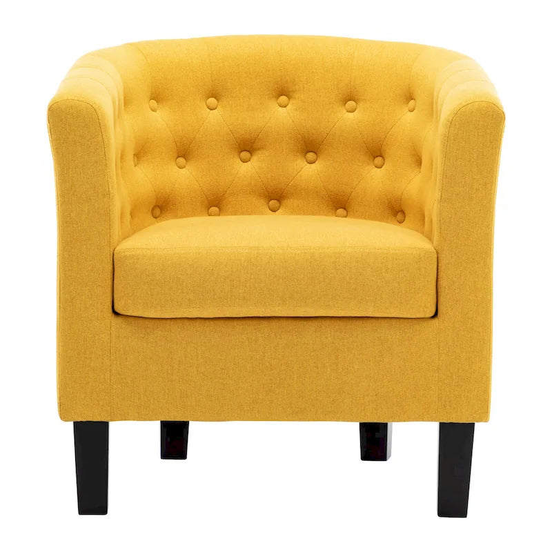 Fauteuil club Corvus Oxonia capitonné en tissu-9