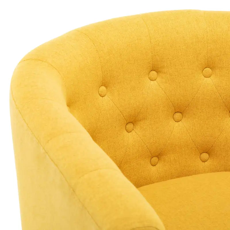 Fauteuil club Corvus Oxonia capitonné en tissu-10