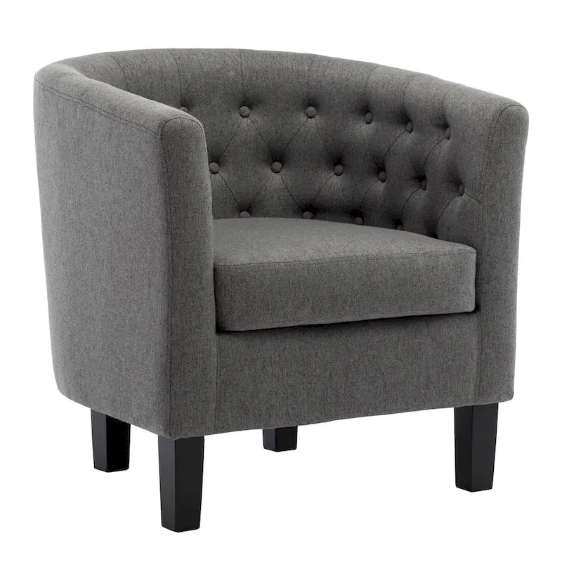 Fauteuil club Corvus Oxonia capitonné en tissu-14