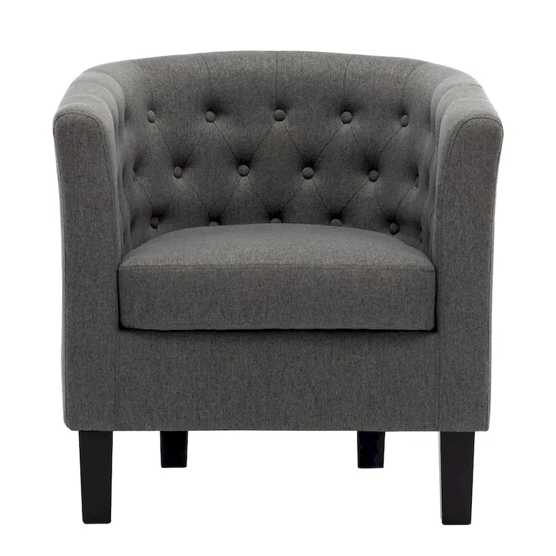Fauteuil club Corvus Oxonia capitonné en tissu-17