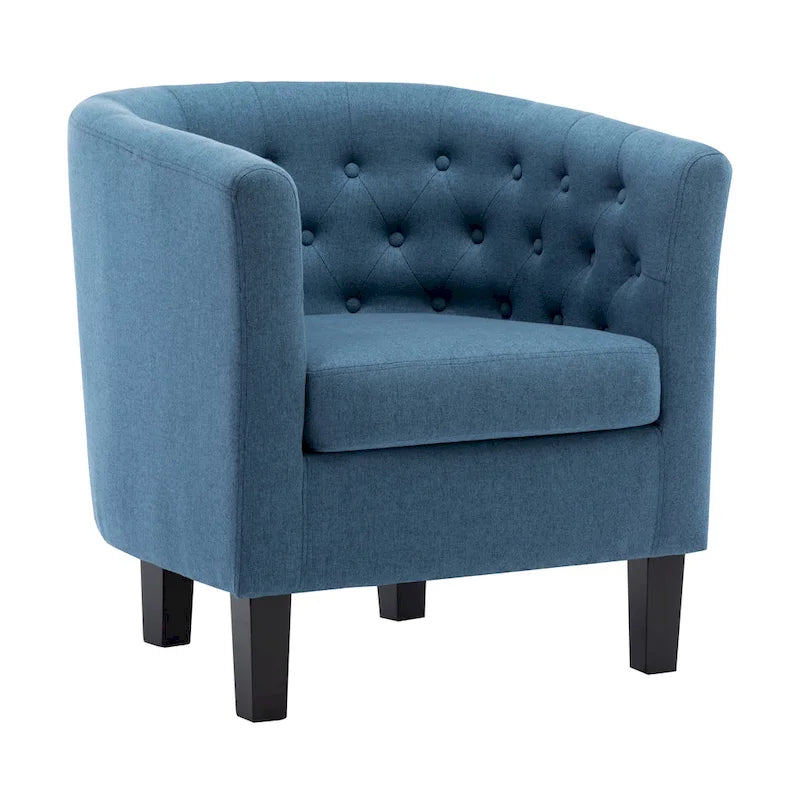 Fauteuil club Corvus Oxonia capitonné en tissu-22