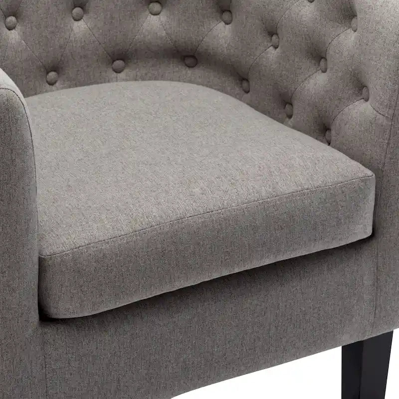 Fauteuil club Corvus Oxonia capitonné en tissu-28