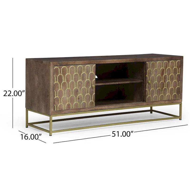 Meuble TV contemporain en bois Cannonville par Christopher Knight Home-3