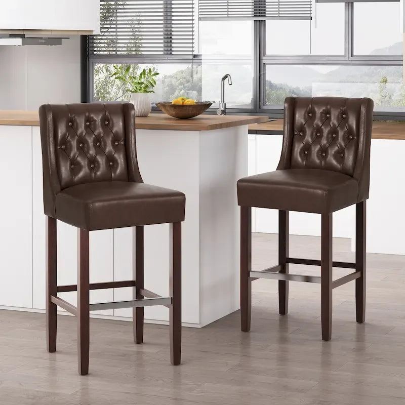 Tabourets de bar contemporains à oreilles Bayliss (lot de 2) par Christopher Knight Home-12