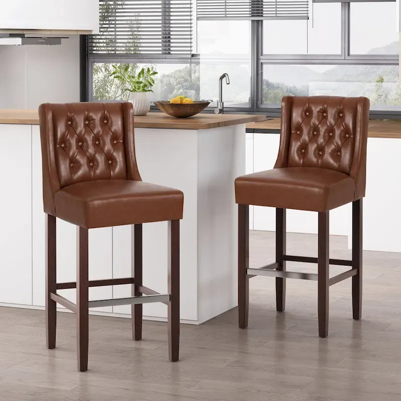Tabourets de bar contemporains à oreilles Bayliss (lot de 2) par Christopher Knight Home-11