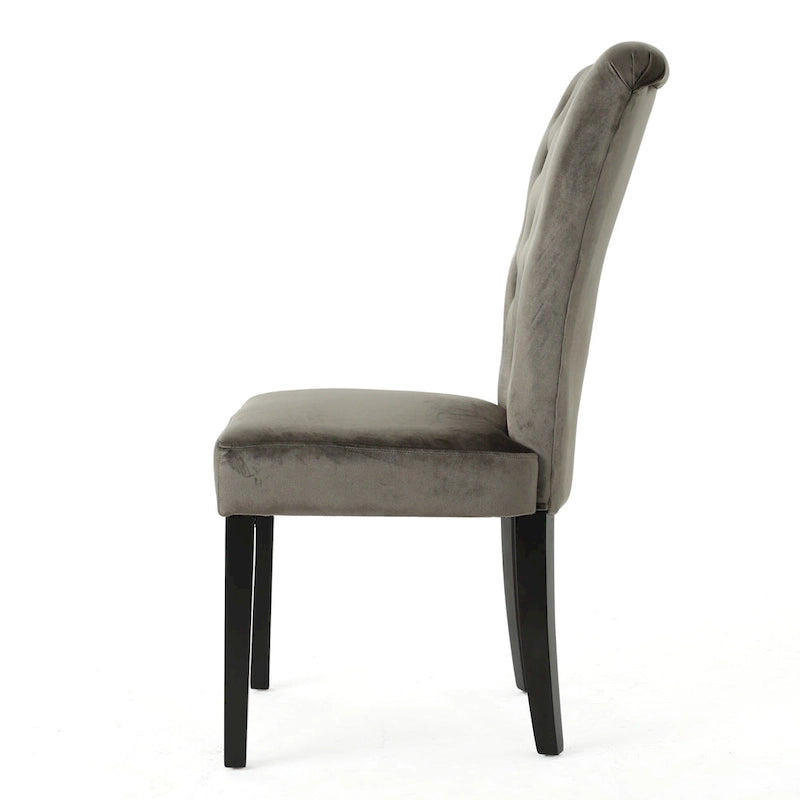 Chaises de salle à manger en velours vénitien (lot de 2) par Christopher Knight Home-14