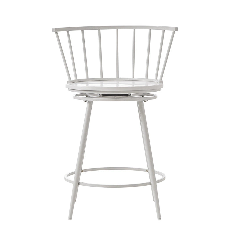 Tabourets de bar pivotants Olix Windsor à dossier bas (lot de 2) par iNSPIRE Q Modern-9