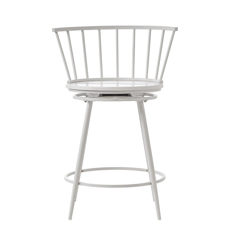 Tabourets de bar pivotants Olix Windsor à dossier bas (lot de 2) par iNSPIRE Q Modern-7