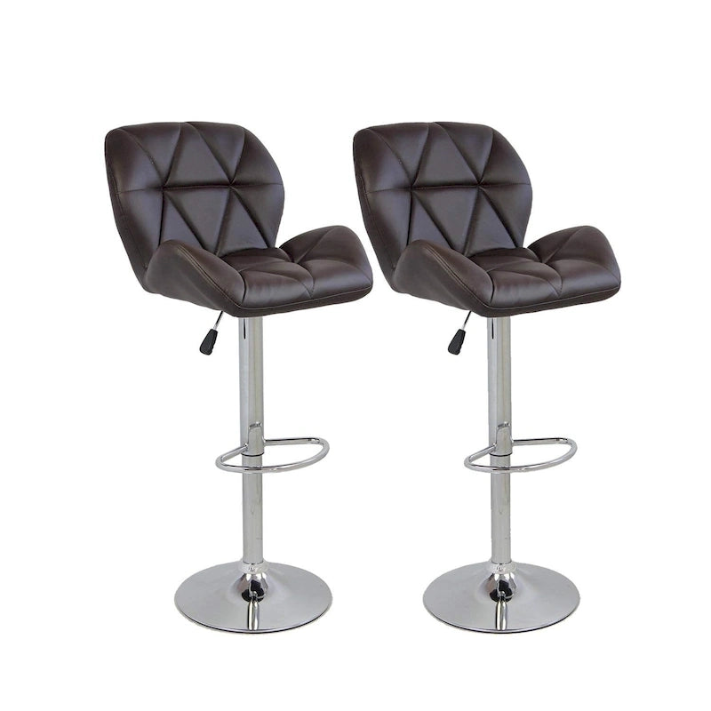 Tabourets de bar pivotants réglables en similicuir moderne (lot de 2)-20