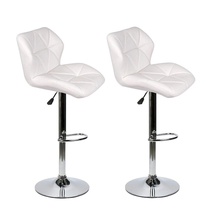 Tabourets de bar pivotants réglables en similicuir moderne (lot de 2)-6