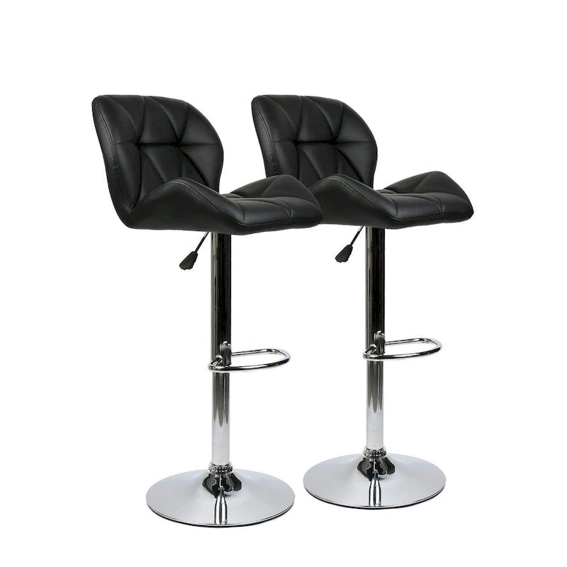 Tabourets de bar pivotants réglables en similicuir moderne (lot de 2)-10