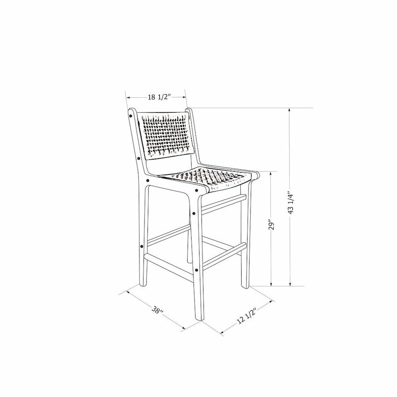 Tabouret en rotin Balka de South Shore-3