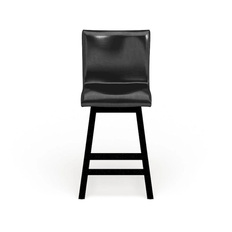 Chaises de comptoir pivotantes noires contemporaines Hace (ensemble de 2) par Furniture of America-4