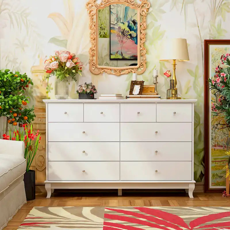 Commode laquée de 55,1 cm de large, coffre de rangement, commode de chambre-43