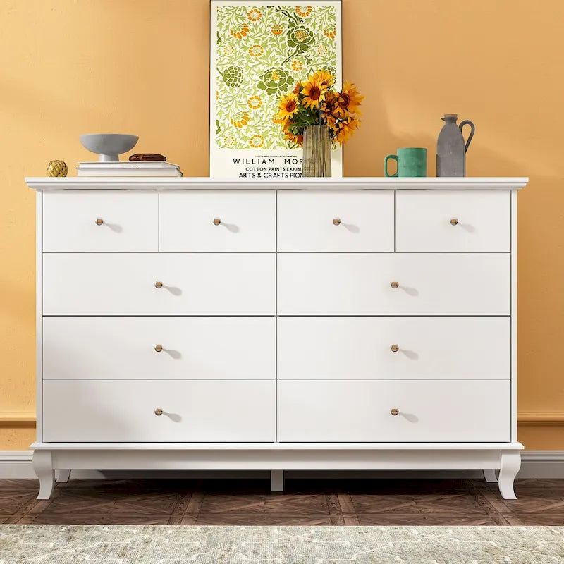 Commode laquée de 55,1 cm de large, coffre de rangement, commode de chambre-2