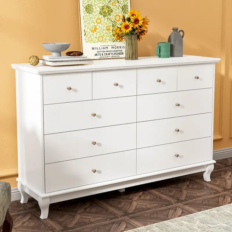 Commode laquée de 55,1 cm de large, coffre de rangement, commode de chambre-3