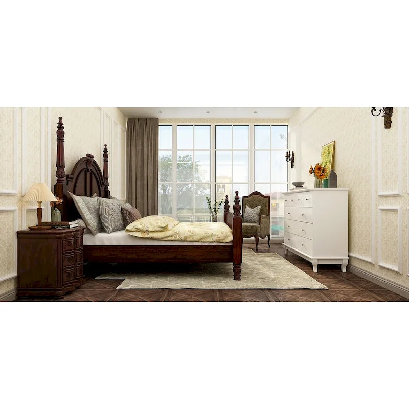 Commode laquée de 55,1 cm de large, coffre de rangement, commode de chambre-4