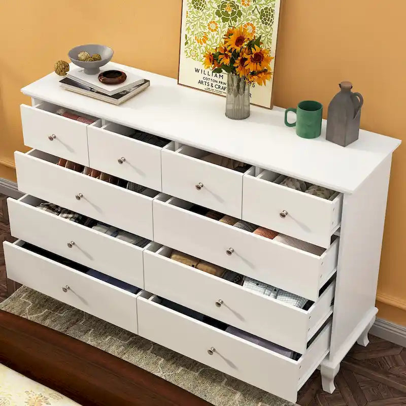 Commode laquée de 55,1 cm de large, coffre de rangement, commode de chambre-6