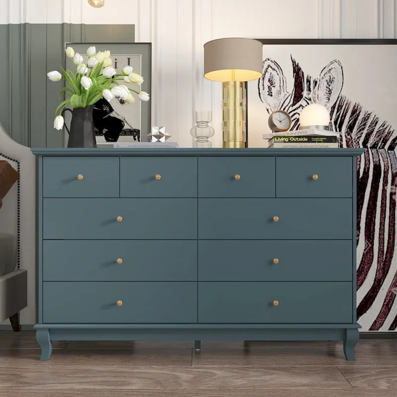 Commode laquée de 55,1 cm de large, coffre de rangement, commode de chambre-20