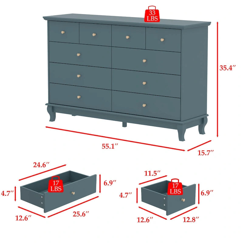 Commode laquée de 55,1 cm de large, coffre de rangement, commode de chambre-27