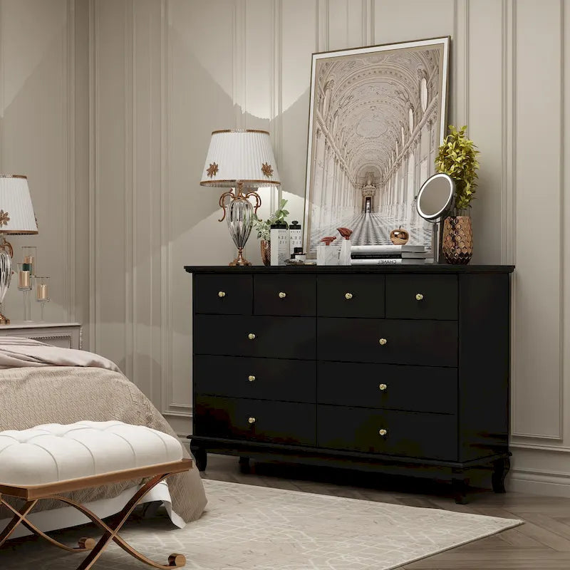 Commode laquée de 55,1 cm de large, coffre de rangement, commode de chambre-32