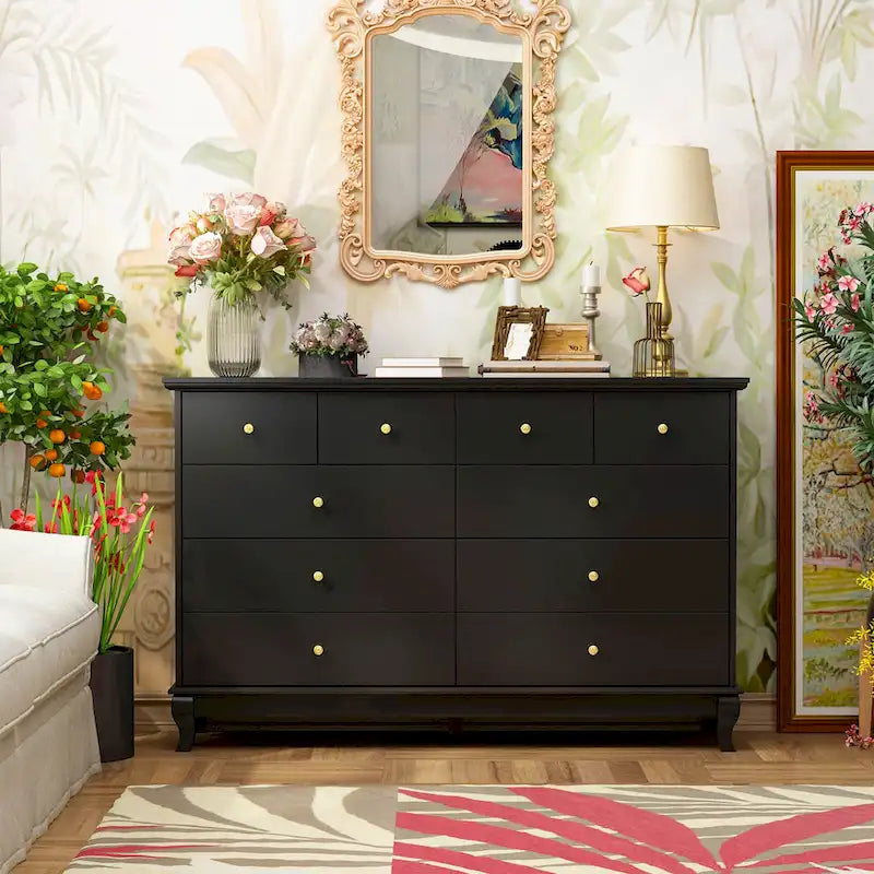 Commode laquée de 55,1 cm de large, coffre de rangement, commode de chambre-33