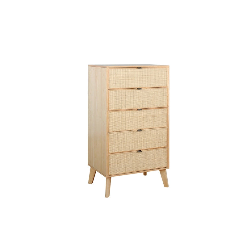 Commode à 5 tiroirs en rotin Adelphi-2