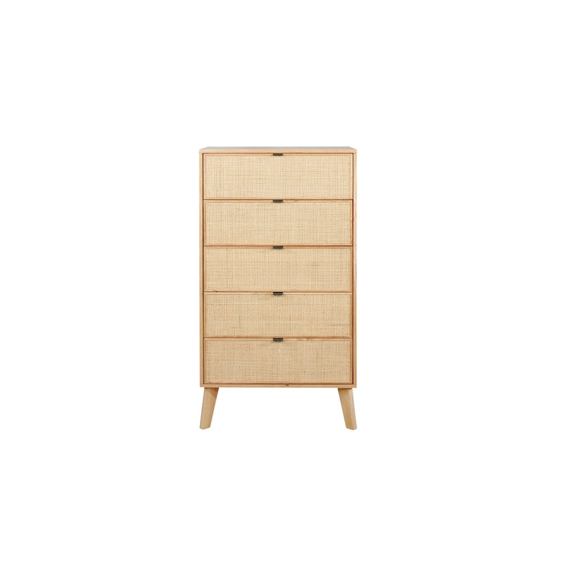 Commode à 5 tiroirs en rotin Adelphi-3
