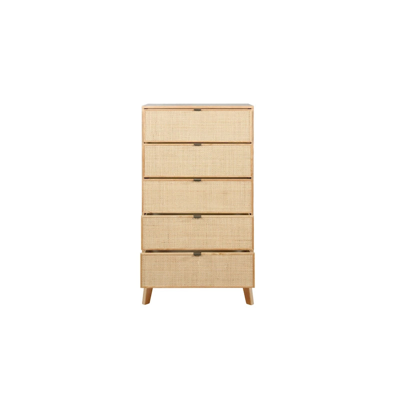 Commode à 5 tiroirs en rotin Adelphi-6