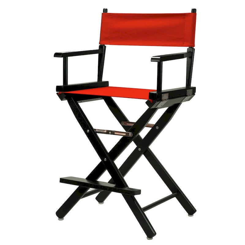 Chaise de réalisateur à cadre noir de 61 cm (24 pouces)-3