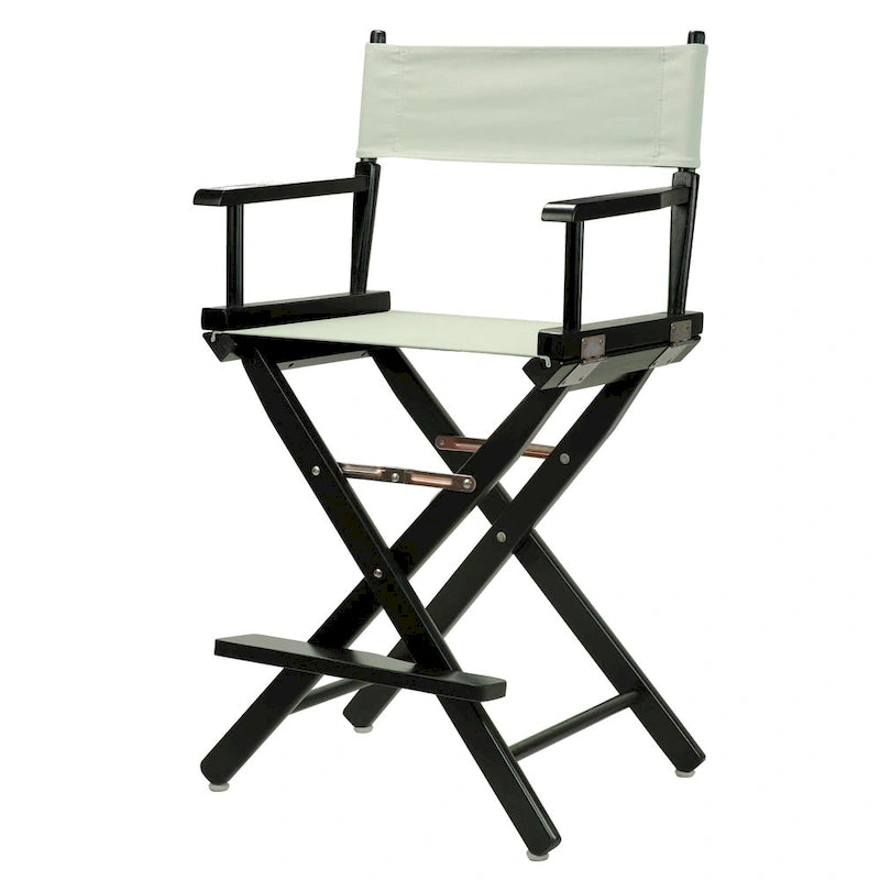 Chaise de réalisateur à cadre noir de 61 cm (24 pouces)-7